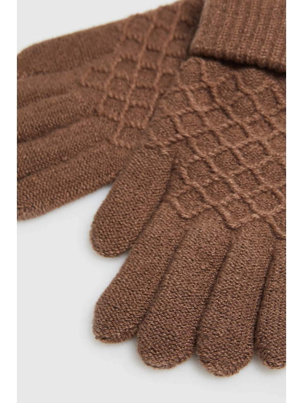 Moodo Pletene bež rukavice Moodo