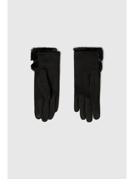 Moodo Rukavice s krznom crne Moodo