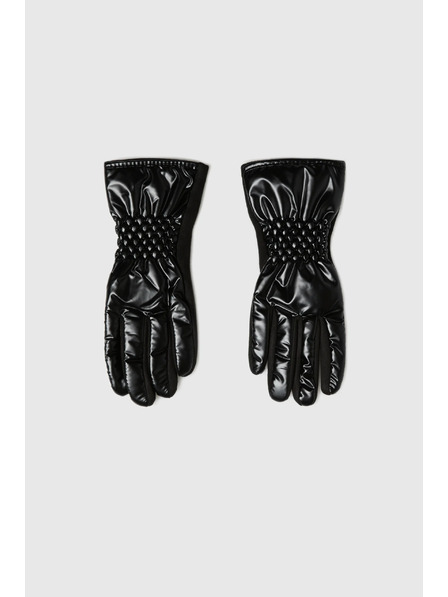 Moodo Rukavice od imitacije kože crne Moodo