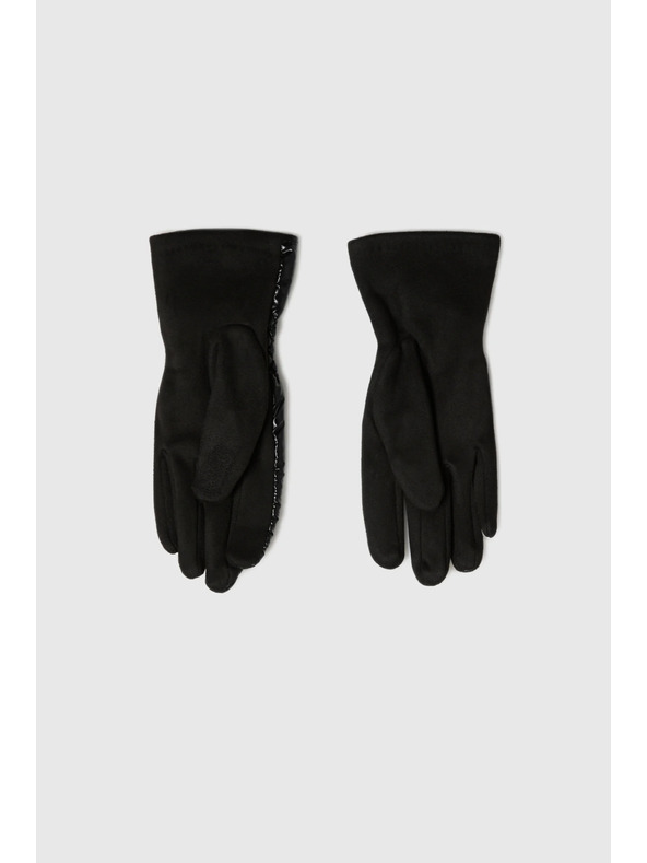 Moodo Rukavice od imitacije kože crne Moodo