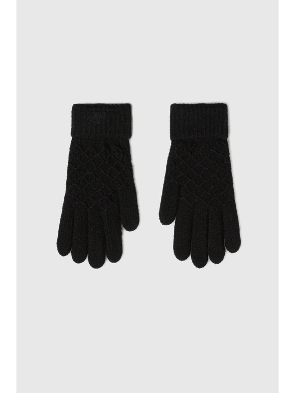 Moodo Crne pletene rukavice Moodo