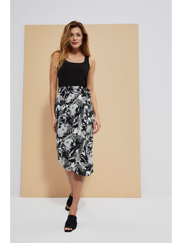 Moodo Crna suknja s biljnim printom Moodo