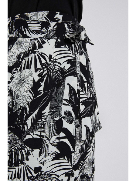 Moodo Crna suknja s biljnim printom Moodo