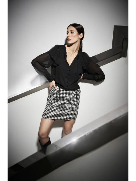 Moodo Crno-bijela pepito suknja Moodo