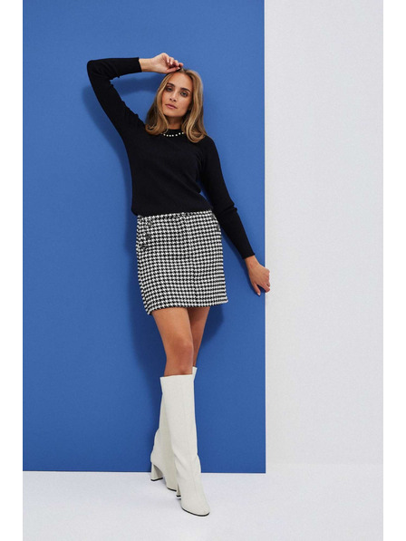 Moodo Crno-bijela pepito suknja Moodo