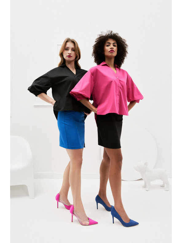 Moodo Plava mini suknja s pojasom Moodo