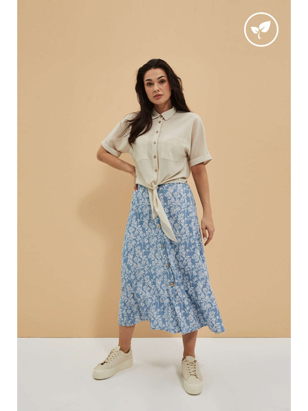 Moodo Lyocell suknja s cvjetnim printom Moodo