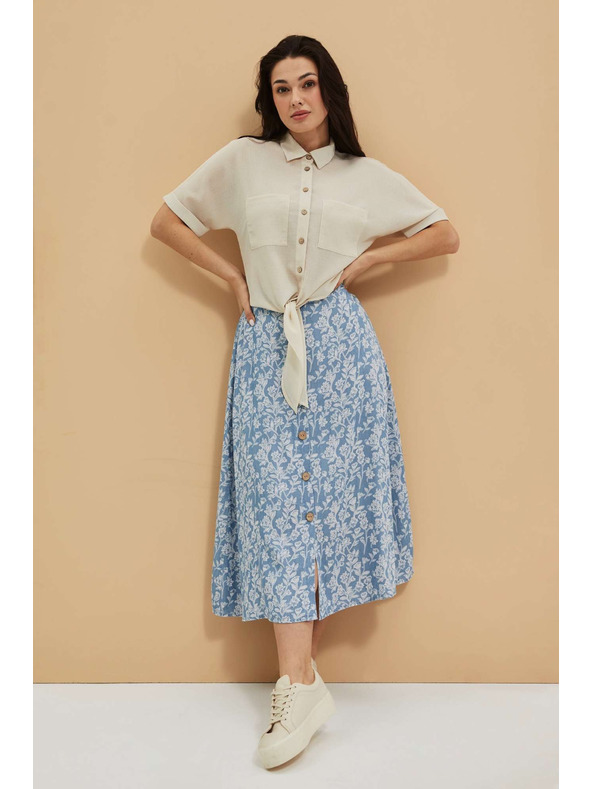 Moodo Lyocell suknja s cvjetnim printom Moodo