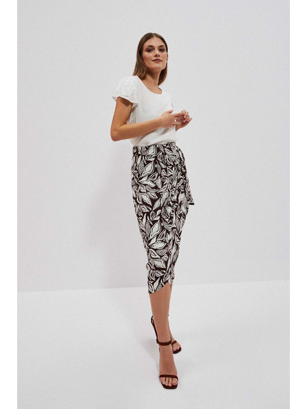 Moodo Uzorkovana suknja sa vezanjem u struku Moodo