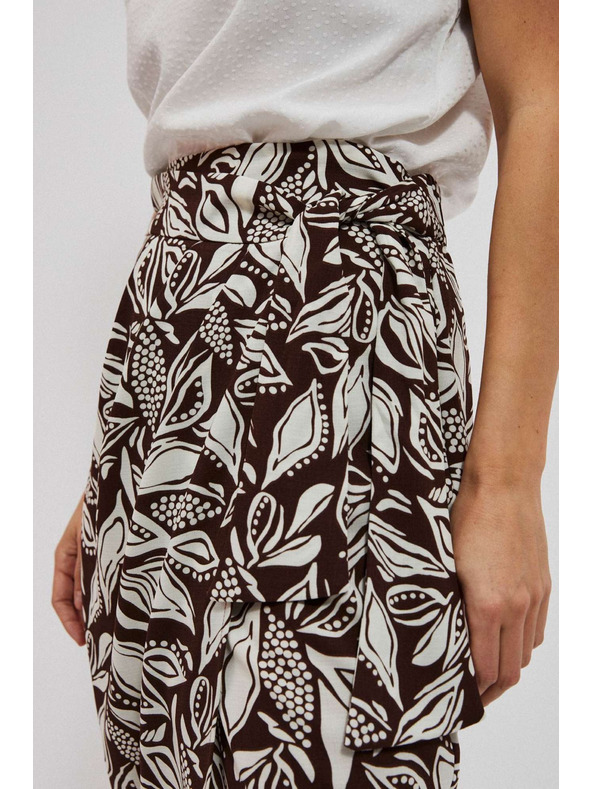Moodo Uzorkovana suknja sa vezanjem u struku Moodo