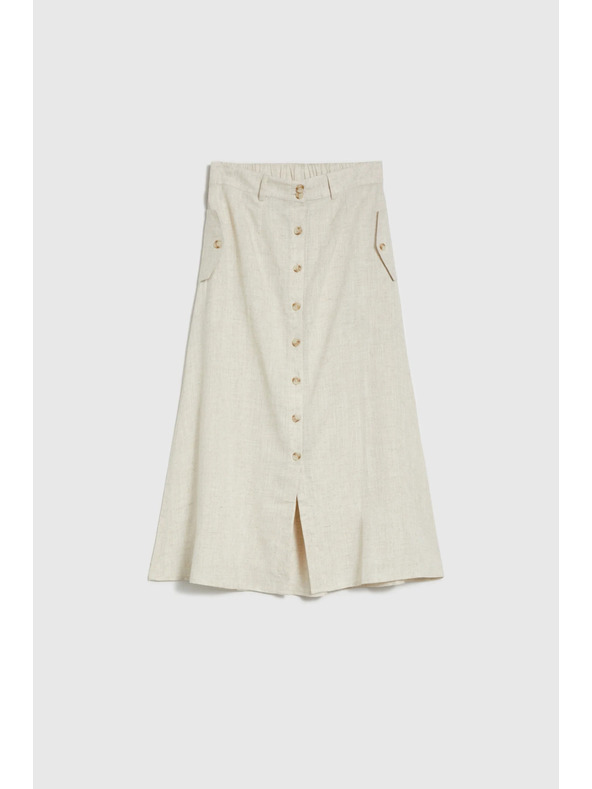 Moodo Lanena midi suknja bež Moodo