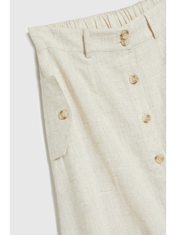 Moodo Lanena midi suknja bež Moodo