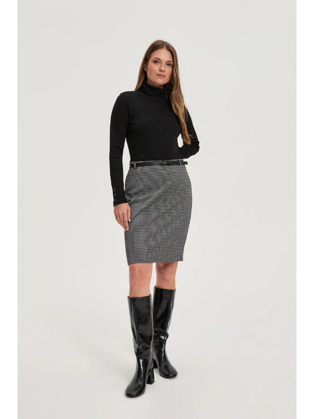 Moodo Suknja u pepito uzorku siva Moodo