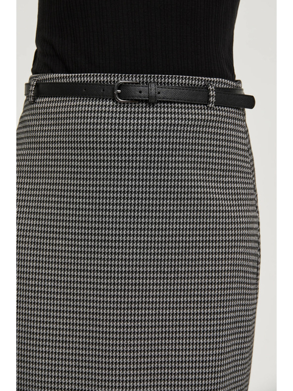 Moodo Suknja u pepito uzorku siva Moodo