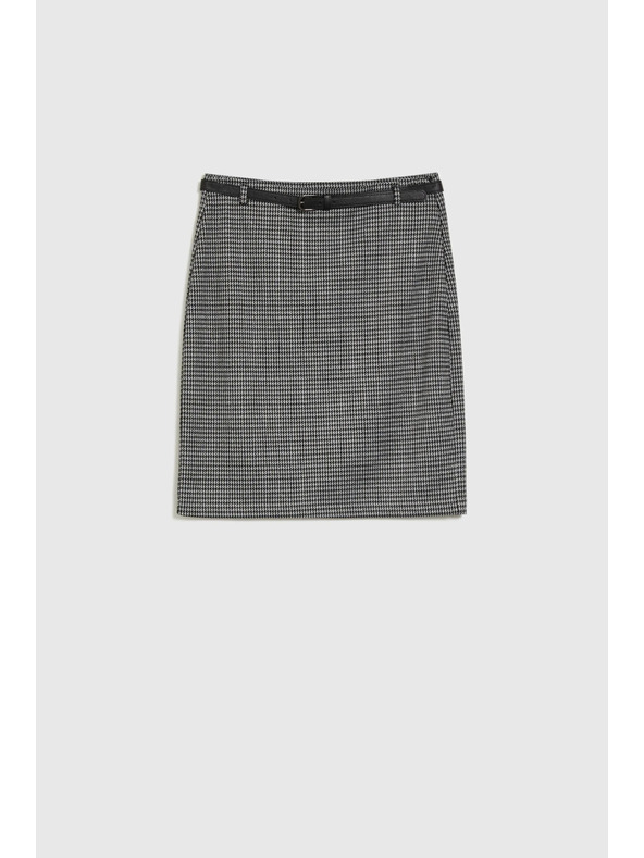 Moodo Suknja u pepito uzorku siva Moodo