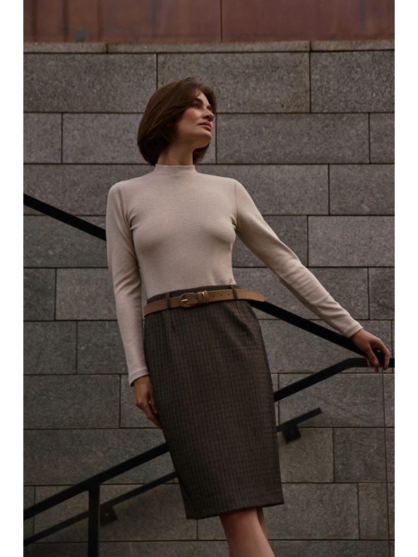 Moodo Uska suknja do koljena tamno bež Moodo