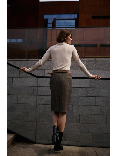 Moodo Uska suknja do koljena tamno bež Moodo