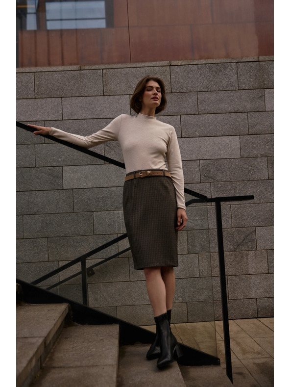 Moodo Uska suknja do koljena tamno bež Moodo