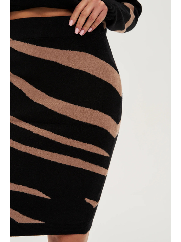 Moodo Crna pletena suknja Moodo