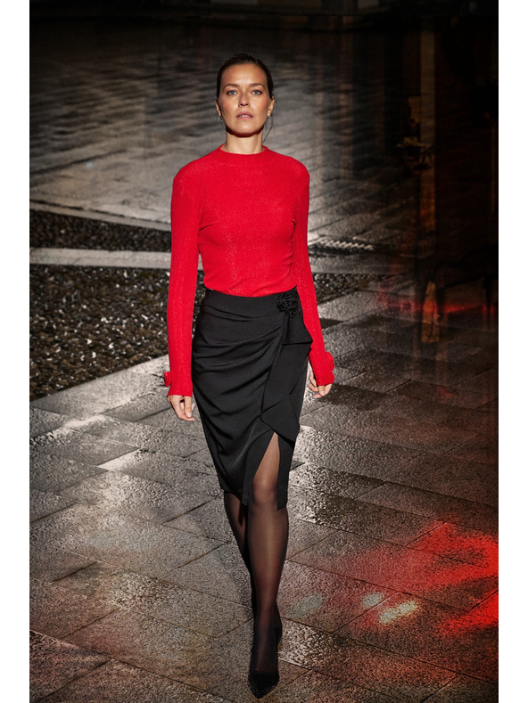 Moodo Crna suknja sa volanima Moodo