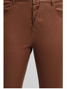 Moodo Voskirane uske smeđe hlače Moodo