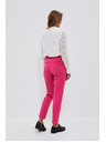 Moodo Ružičaste uske hlače s pojasom Moodo