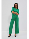 Moodo Zelene hlače širokih nogavica Moodo