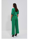 Moodo Zelene hlače širokih nogavica Moodo