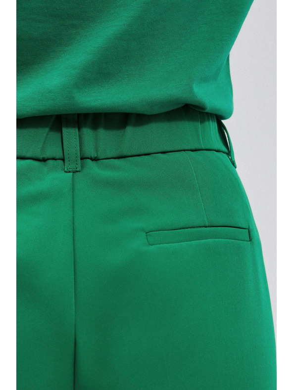 Moodo Zelene hlače širokih nogavica Moodo