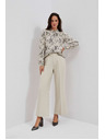 Moodo Pijesčane hlače širokih nogavica Moodo