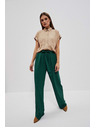 Moodo Malakit zelene hlače s širokim nogavicama Moodo