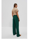 Moodo Malakit zelene hlače s širokim nogavicama Moodo