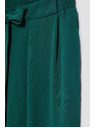 Moodo Malakit zelene hlače s širokim nogavicama Moodo