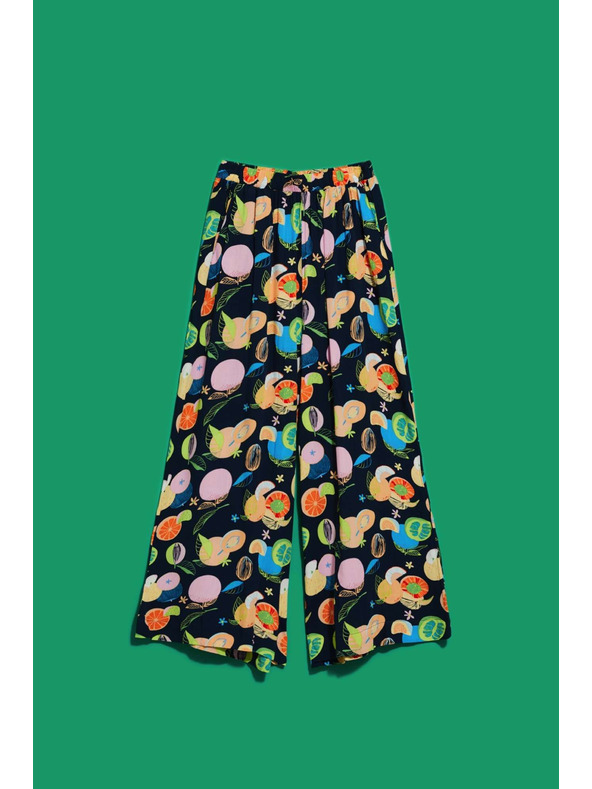 Moodo Prugaste kullotes hlačice biserne boje Moodo