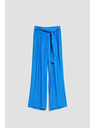 Moodo Azurne hlače s širokim nogavicama Moodo