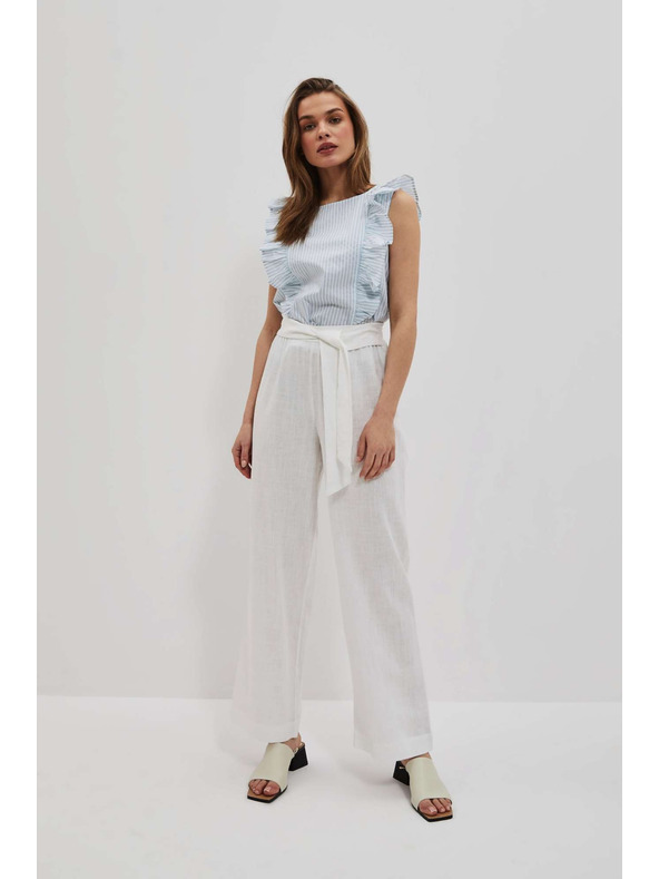 Moodo Lanene hlače širokog kroja Moodo