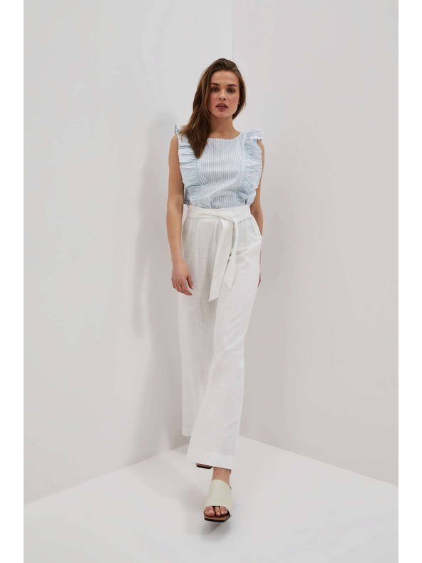 Moodo Lanene hlače širokog kroja Moodo