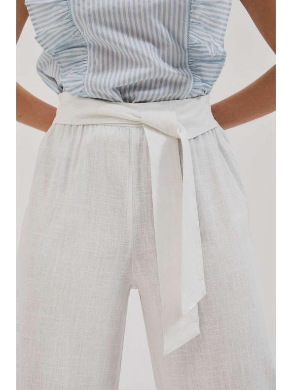 Moodo Lanene hlače širokog kroja Moodo