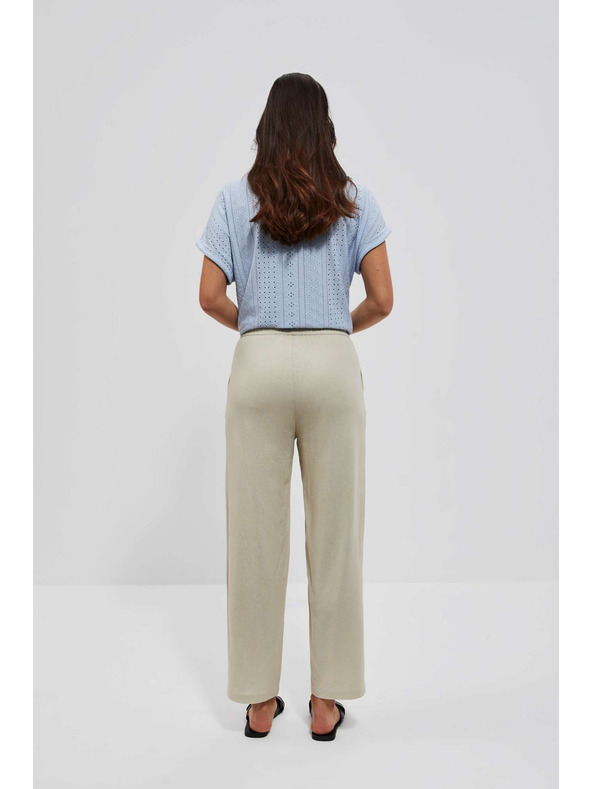 Moodo Pijesak boje hlače s ravnom nogavicom Moodo