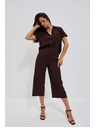 Moodo Tamnosmeđe hlačo-suknje s gumicom u struku Moodo