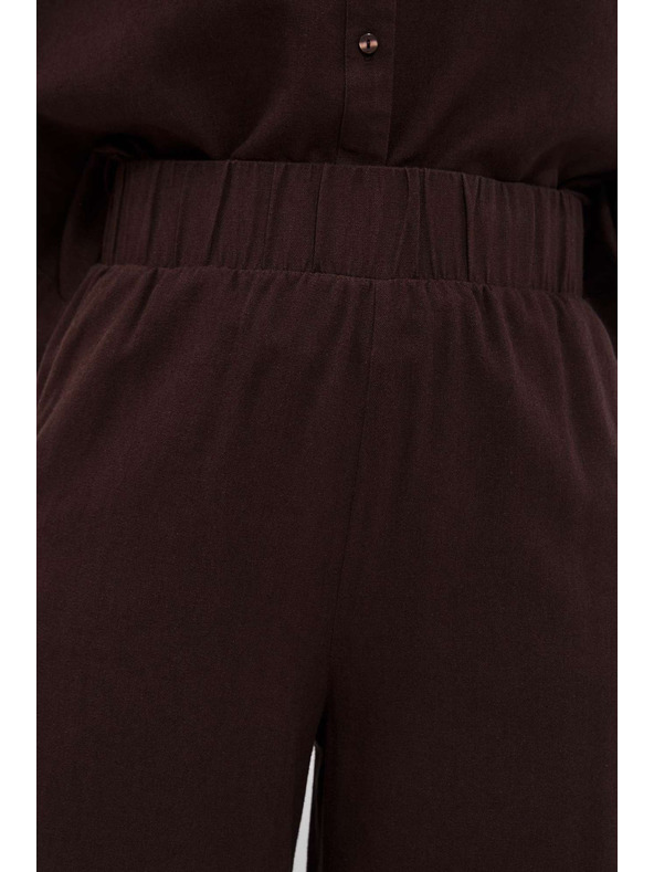 Moodo Tamnosmeđe hlačo-suknje s gumicom u struku Moodo