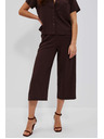 Moodo Tamnosmeđe hlačo-suknje s gumicom u struku Moodo