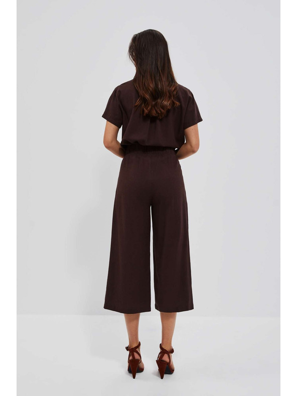 Moodo Tamnosmeđe hlačo-suknje s gumicom u struku Moodo