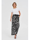 Moodo Crne viskozne hlače sa pojasom Moodo