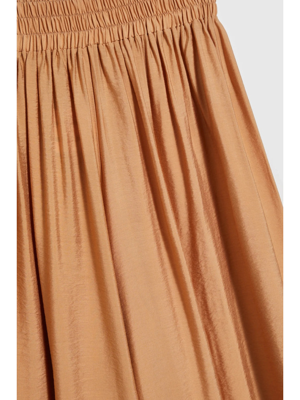 Moodo Viskozne hlače s širokim nogavicama bež boje Moodo