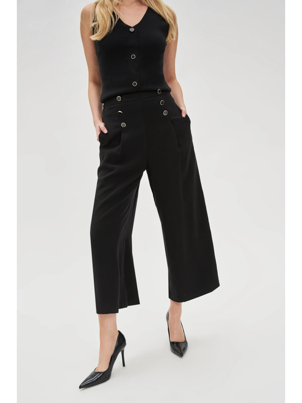 Moodo Crne hlačo-suknje s gumbima Moodo