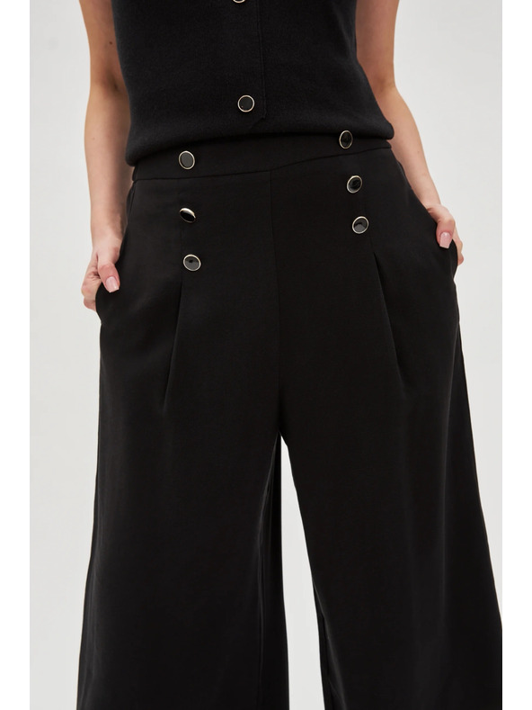 Moodo Crne hlačo-suknje s gumbima Moodo