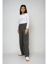 Moodo Crne hlače s leopard uzorkom Moodo