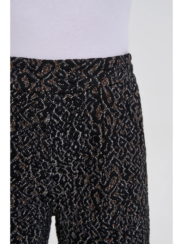 Moodo Crne hlače s leopard uzorkom Moodo