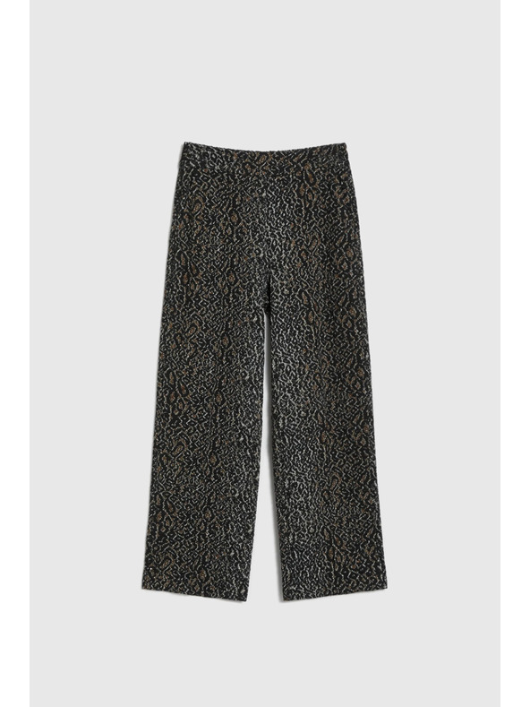 Moodo Crne hlače s leopard uzorkom Moodo